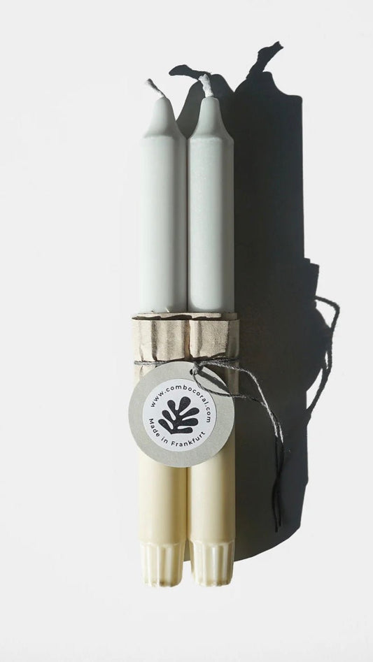 COMBO CORAL - Kerzen 3er Set grau - lille.PLADS