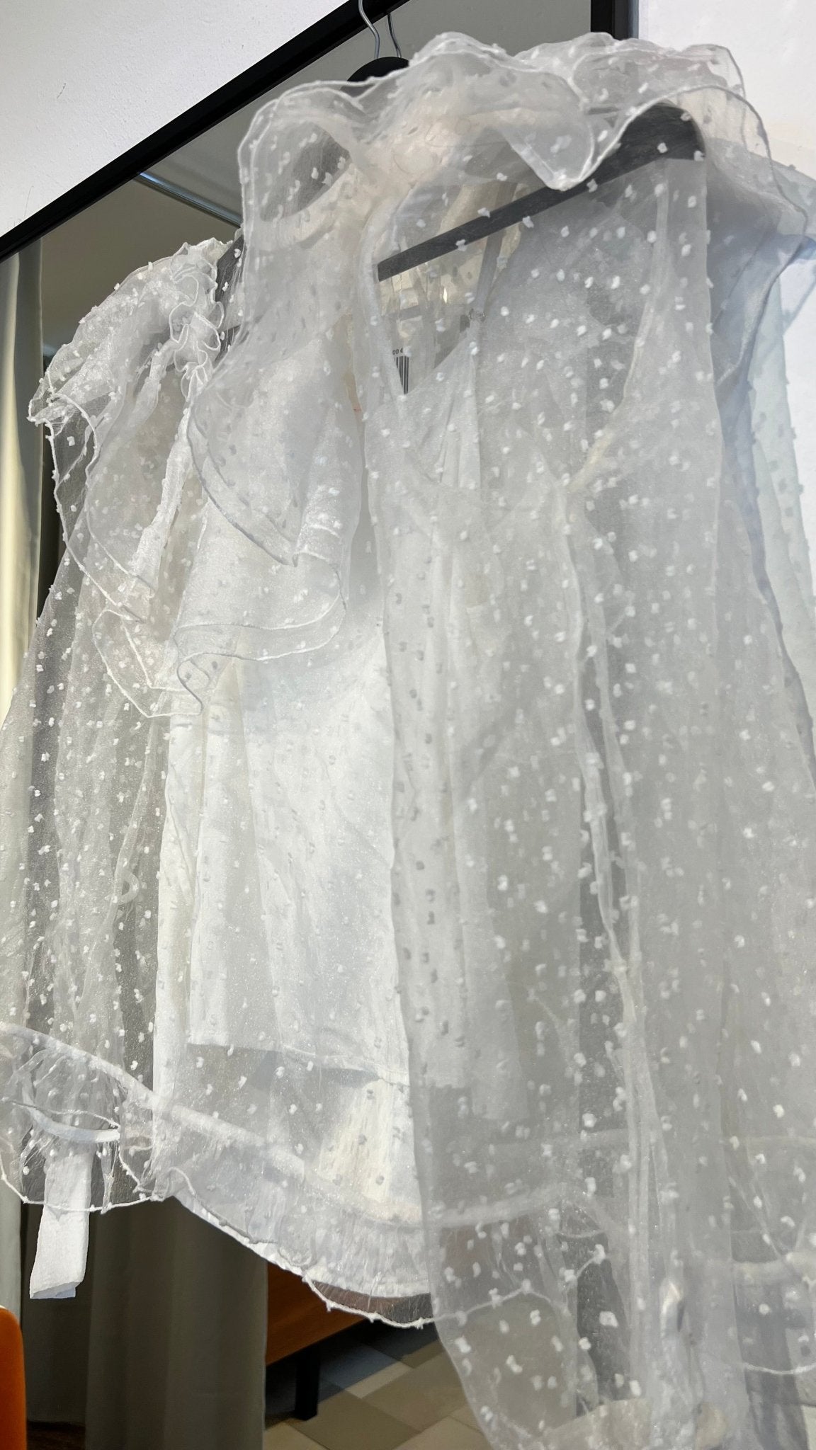 CUSTOMMADE Bluse Tüll / 36 - lille.PLADS
