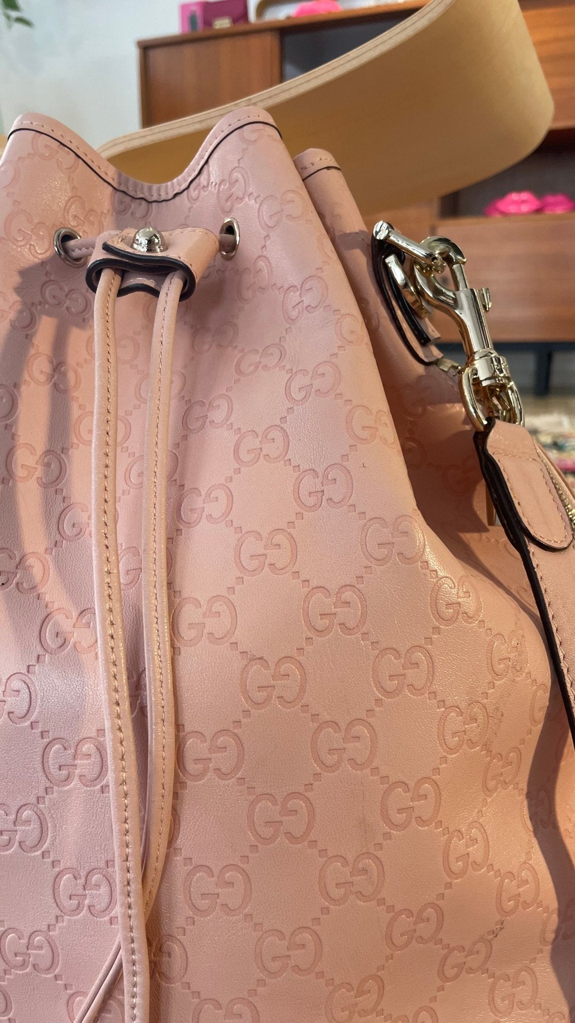 GUCCI Bucket Bag beige /rose - lille.PLADS