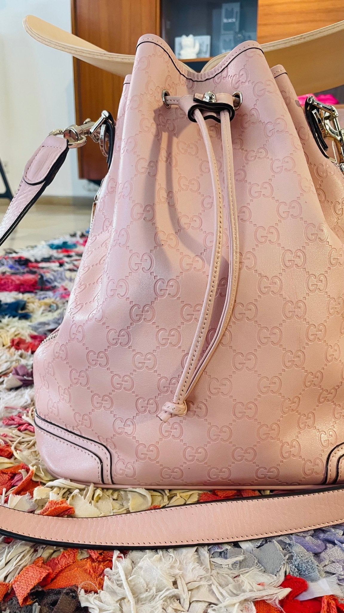 GUCCI Bucket Bag beige /rose - lille.PLADS