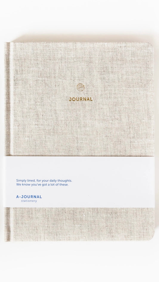 A-JOURNAL - Notizbuch Leinen beige