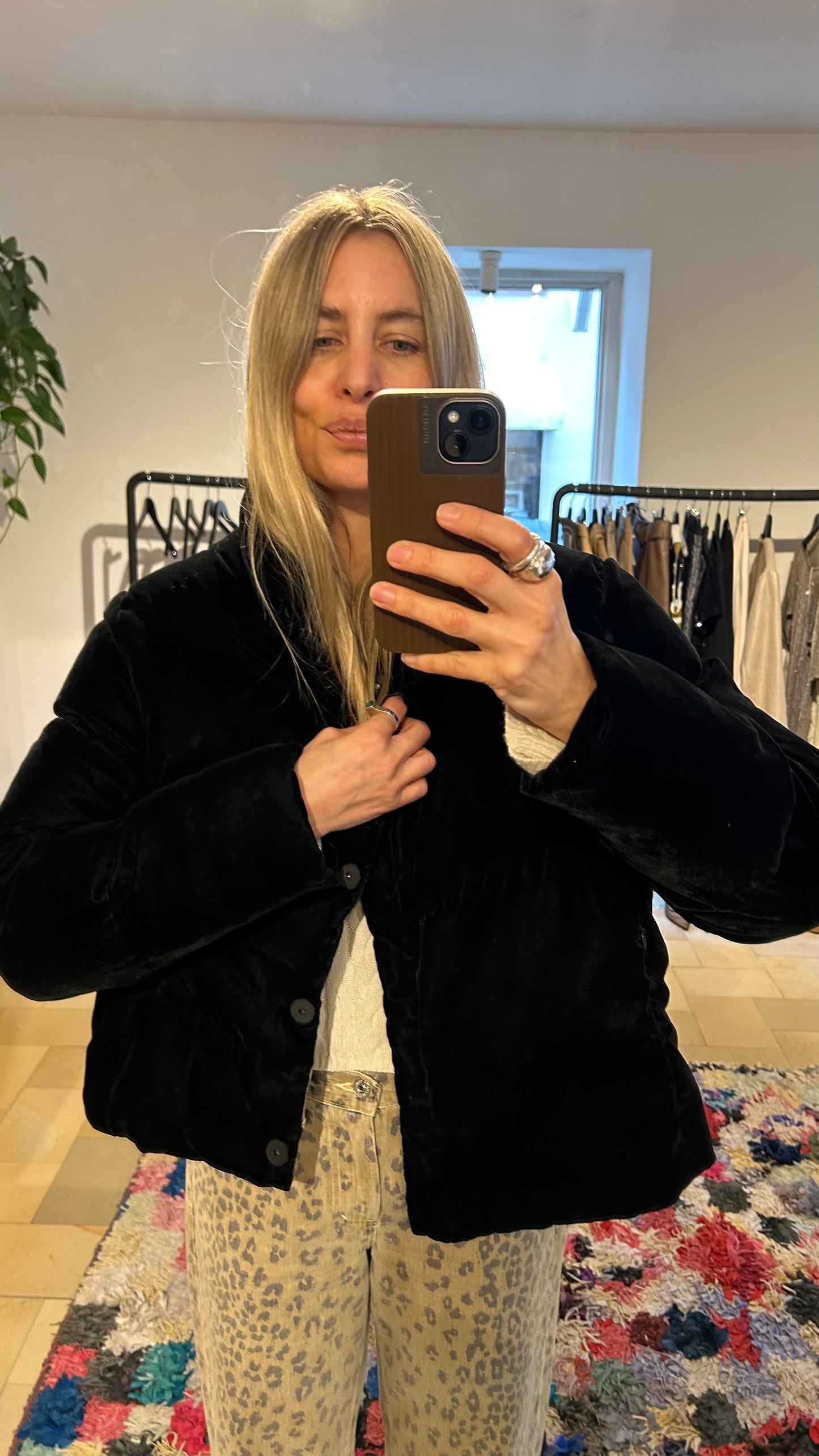 RIANI Bomberjacke Samt blk / 48