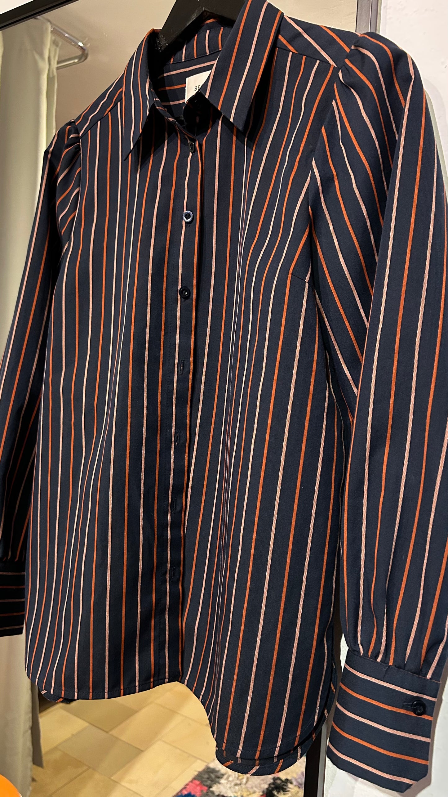 SECOND FEMALE Bluse navy Stripes / S