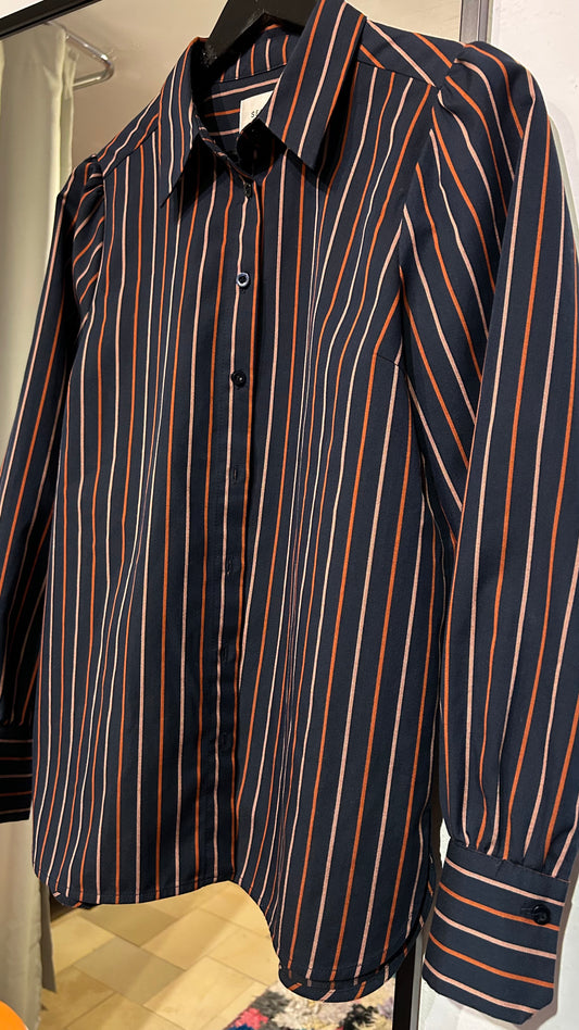 SECOND FEMALE Bluse navy Stripes / S