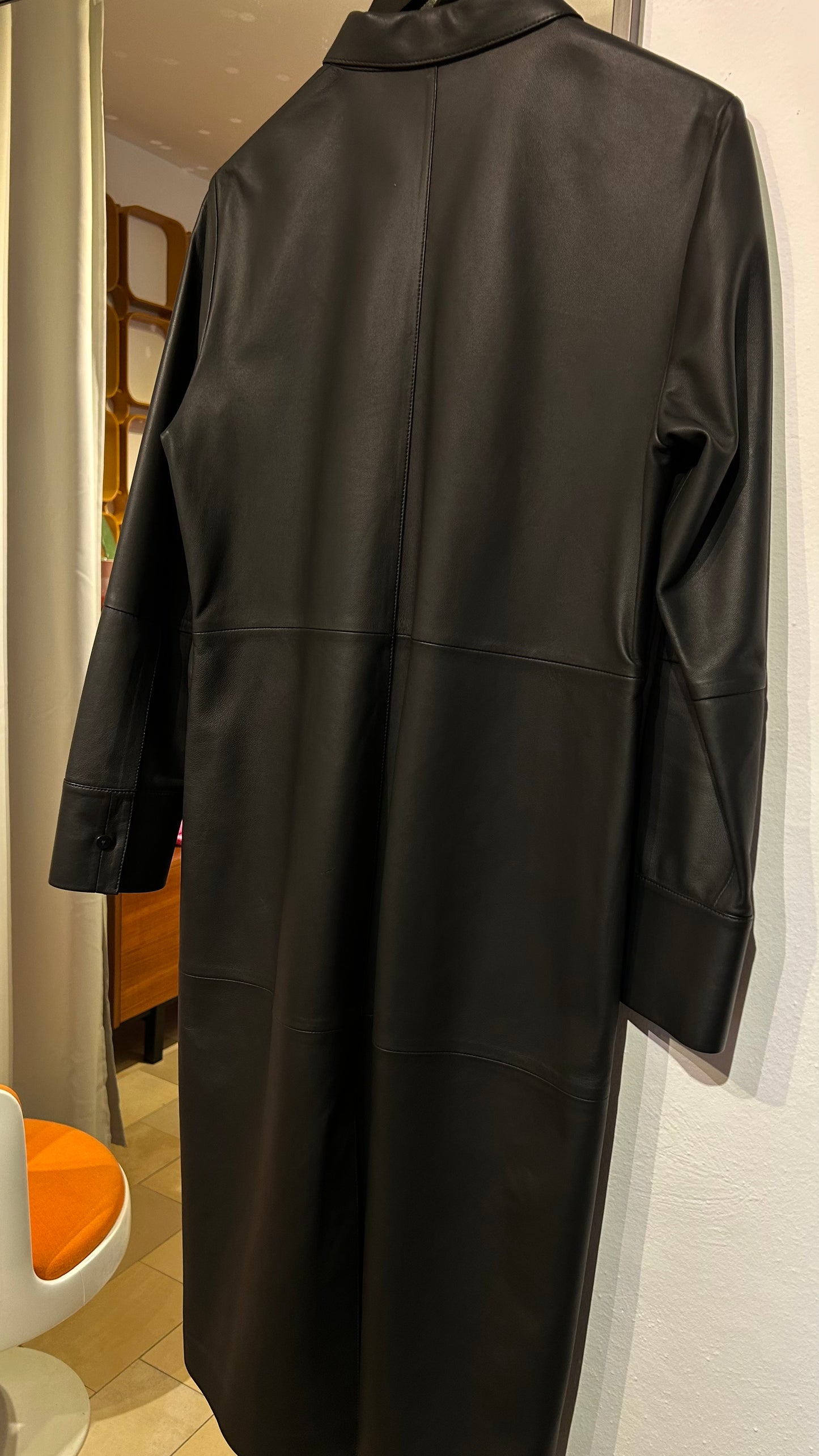 COS Lederkleid Hemdblusenstil blk / 42