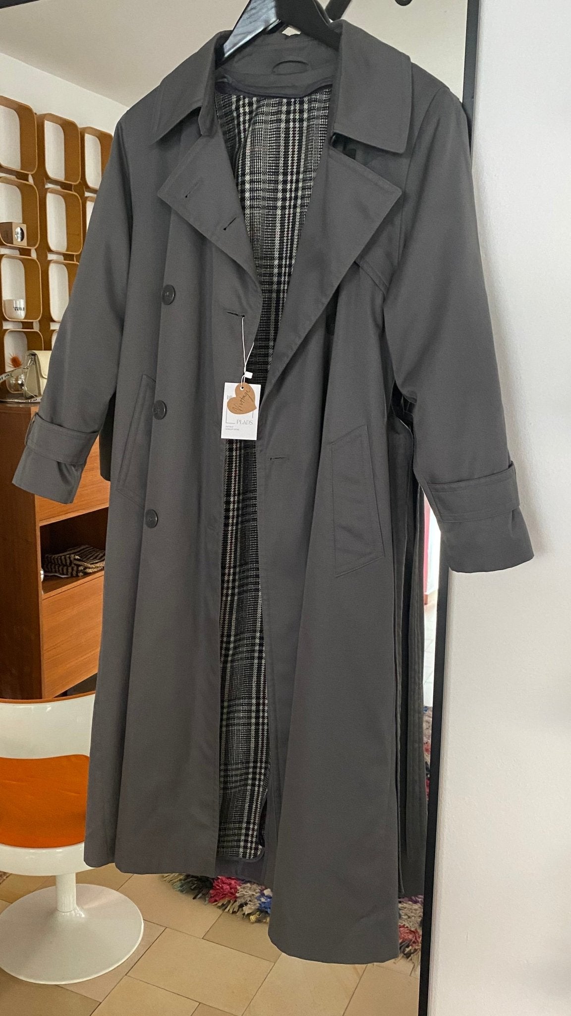 VINTAGE Trenchcoat/ M-L - lille.PLADS